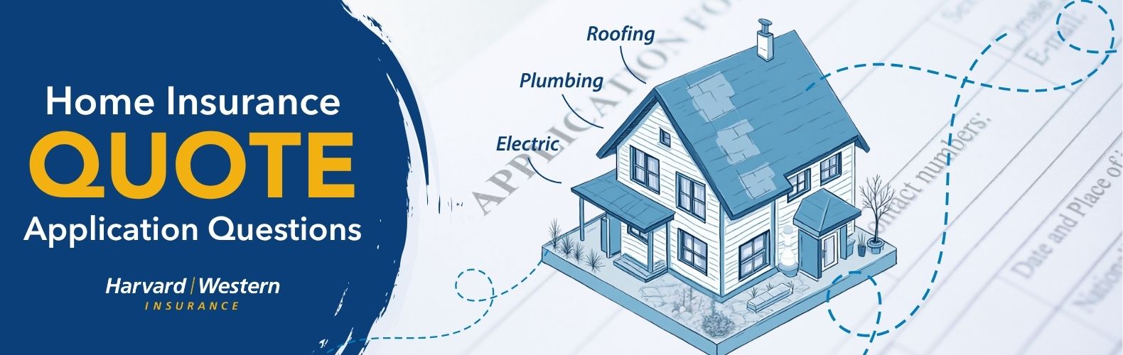 home insurance quote application blue house